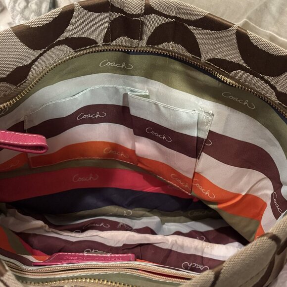 Coach Signature Logo Satchel Tote - Picture 8 of 8